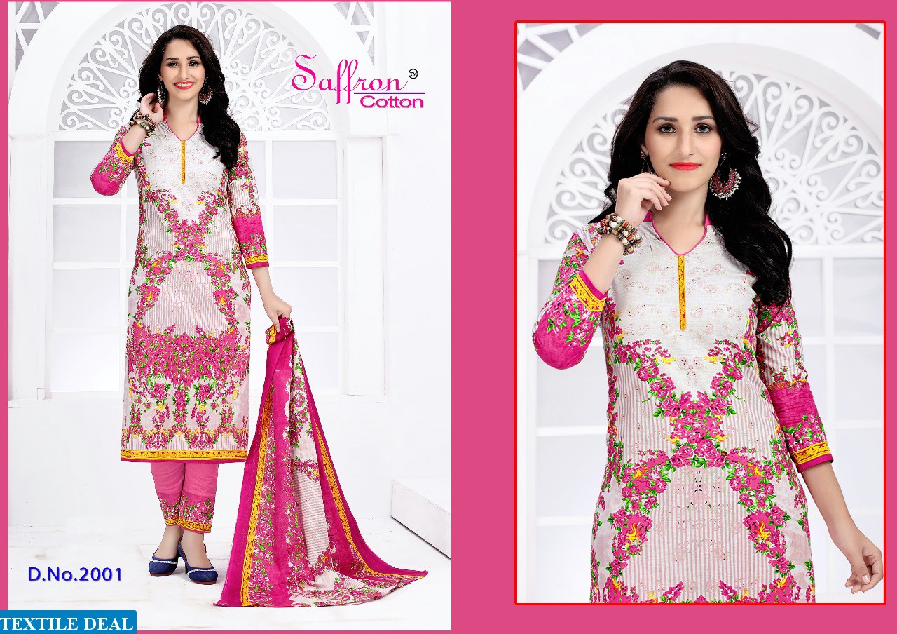 Saffron Zulekha vol-2 Wholesale karachi cotton Dress material